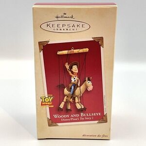 Vintage Toy Story 2 Ornament Woody & Bullseye 2002 Hallmark Keepsake Marionette